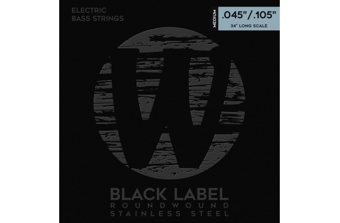 Corzi chitară bas Warwick Black Label 4 Set Medium 045/105 40200 M