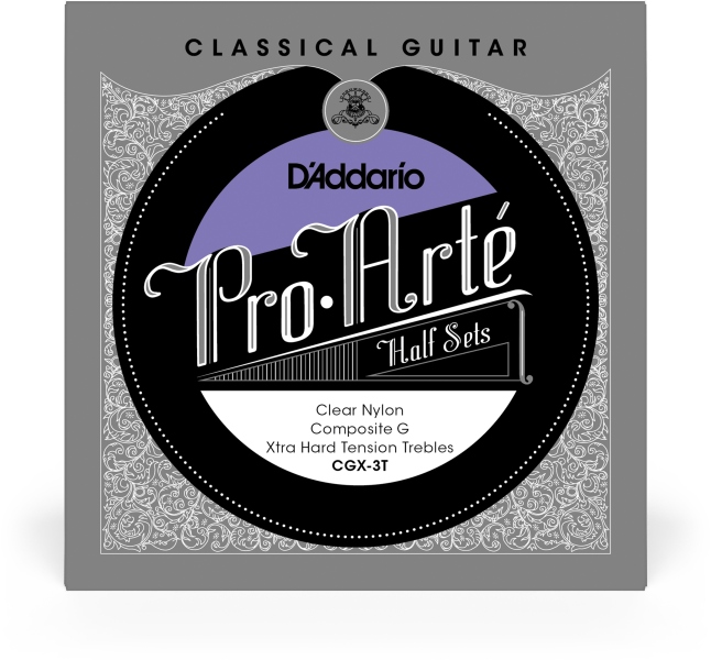 Daddario CGX-3T Pro-Arte Clear Nylon w/ Composite G Half Set Extra Hard Tension