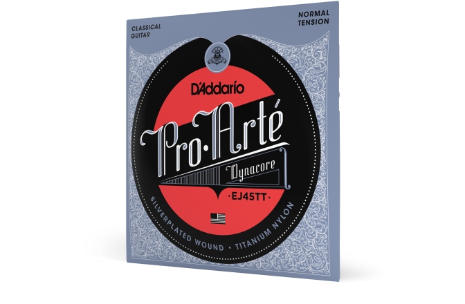 Corzi chitară clasică Daddario EJ45TT ProArte Dynacore Titanium Trebles Normal Tension