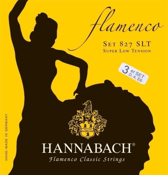 Hannabach Serie 827 Super Low Tension Flamenco Set de 3 bass