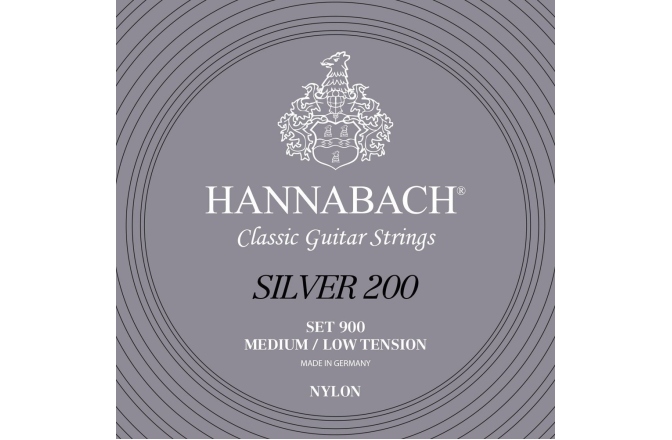 Corzi chitară clasică Hannabach Serie 900 MT/ LT Silver 200 Set
