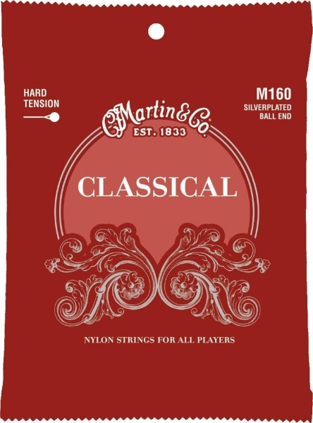 Martin Guitars M160 Classical Hard Tension Silver Ball End