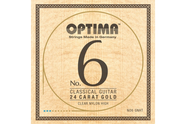 Optima Corzi chitara clasica No. 6 24 Karat Gold Satz Nylon Gold high