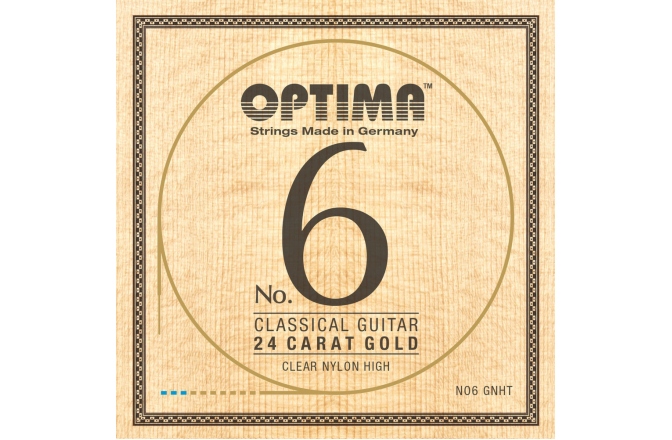 Corzi chitară clasică Optima Corzi chitara clasica No. 6 24 Karat Gold Satz Nylon Gold high