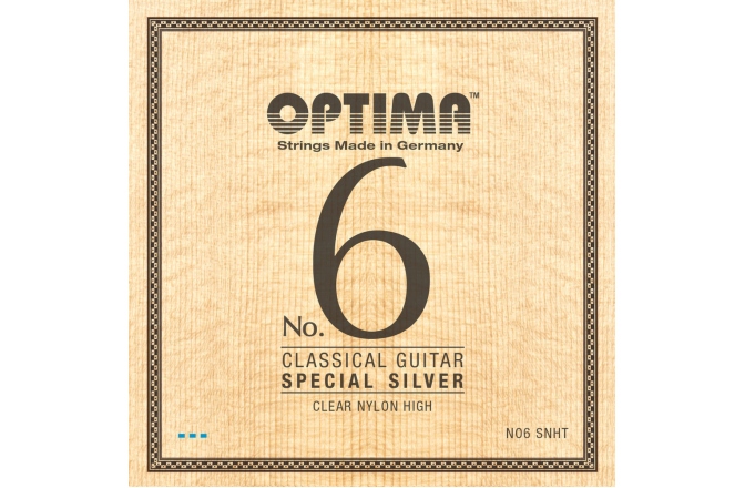 Corzi chitară clasică Optima Corzi chitara clasica No. 6 Special Silver Satz Nylon high