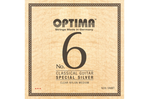 Optima Corzi chitara clasica No. 6 Special Silver Satz Nylon medium