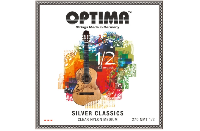 Corzi chitară clasică Optima Corzi chitara clasica SILVER CLASSICS chitara copii Set 1/2