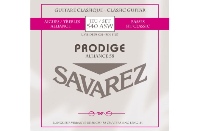 Corzi chitară clasică Savarez Prodige 38 3/4-7/8 Carbon Gw