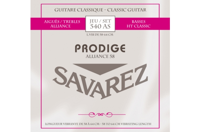Corzi chitară clasică Savarez Prodige 58 3/4-7/8 Carbon