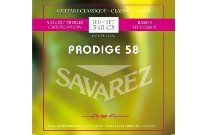 Corzi chitară clasică Savarez Prodige 58 3/4-7/8 Nylon Gw