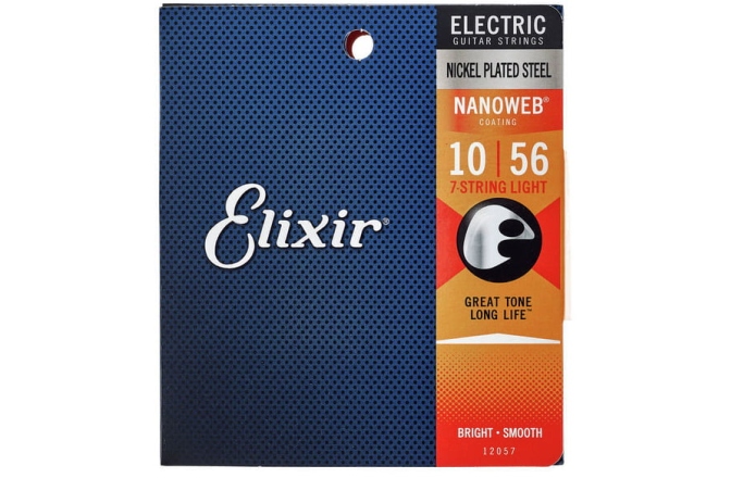 Corzi chitară electrică 7 corzi Elixir Nanoweb Electric 7- String Light 12057