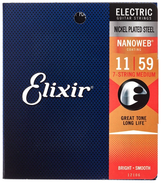 Elixir Nanoweb Electric 7- String Medium 12106