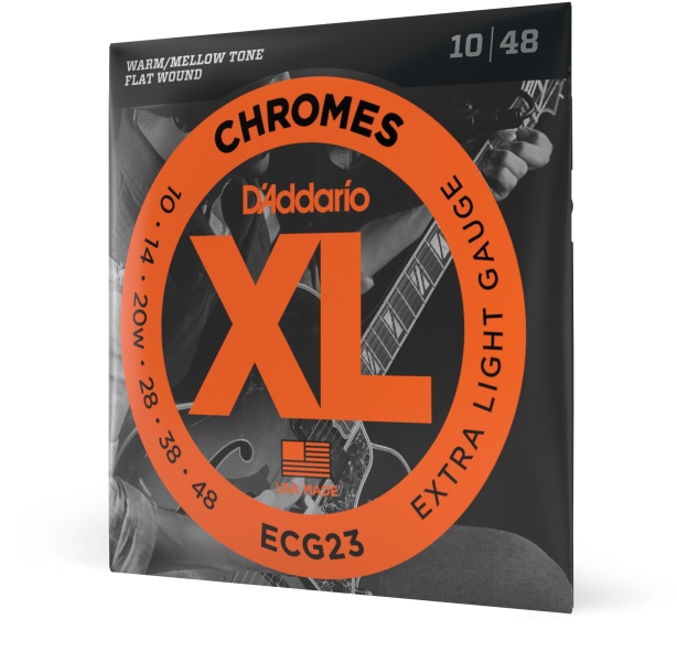 Daddario ECG23 Chromes Flat Wound Extra Light 10-48