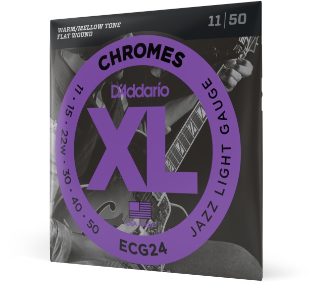 Daddario ECG24 Chromes Flat Wound Jazz Light 11-50
