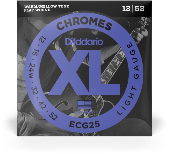 Daddario ECG25 Chromes Flat Wound Light 12-52