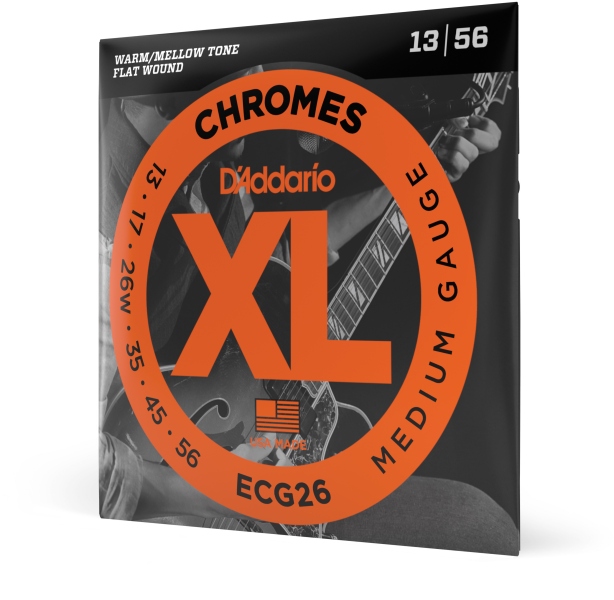 Daddario ECG26 Chromes Flat Wound Medium 13-56