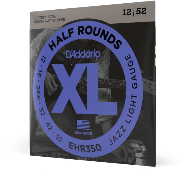 Daddario EHR350 Half Round Jazz Light 12-52