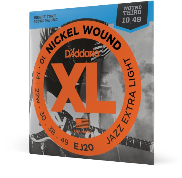Daddario EJ20 Nickel Wound Jazz Extra Light 10-49