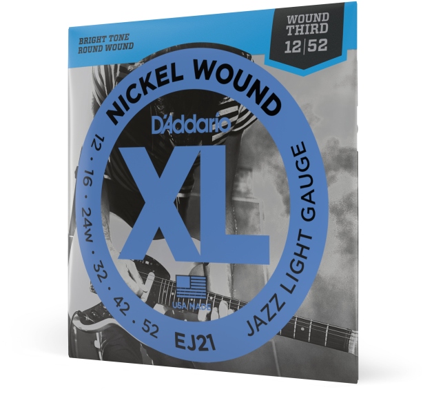 Daddario EJ21 Nickel Wound Jazz Light 12-52