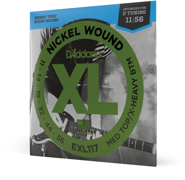Daddario EXL117 Nickel Wound Medium Top/Extra-Heavy Bottom 11-56