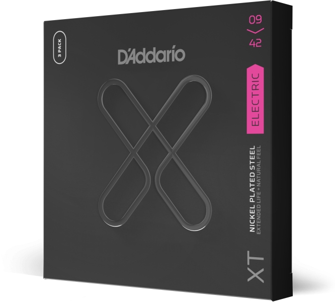 Daddario XTE0942-3P XT Nickel Plated Steel Super Light 09-42 3 Sets