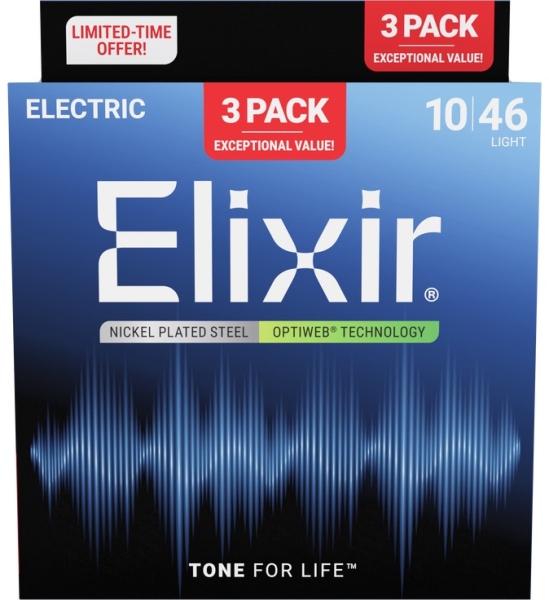 Elixir 3Pack Optiweb Electric 10-46 16572