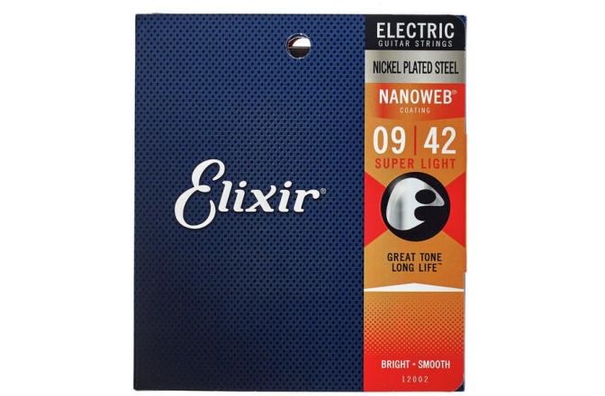 Corzi chitară electrică Elixir Nanoweb Electric Super Light 12002