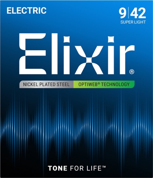 Elixir Optiweb Electric Nickel Plated Super Light 19002