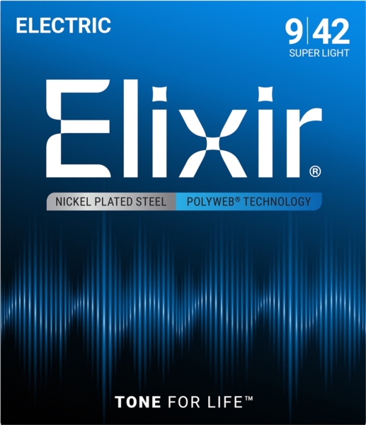 Elixir Polyweb Electric Nickel Plated Super-Light 12000