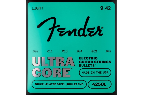 4250 Ultracore™ Guitar Strings Nickel Plated Steel Bullet End 4250L Gauges .009-.042 (6)