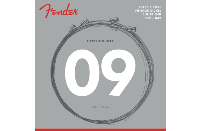 Corzi chitara electrică Fender Classic Core Electric Guitar Strings 3155L Vintage Nickel Bullet Ends (.009-.042)