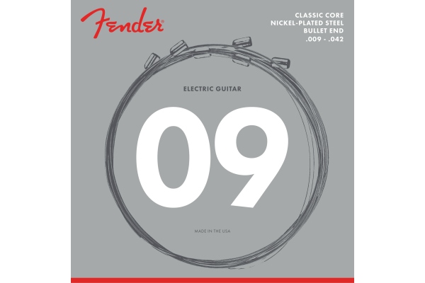 Classic Core Electric Guitar Strings 3255L Nickel Plated Steel Bullet Ends (.009-.042)