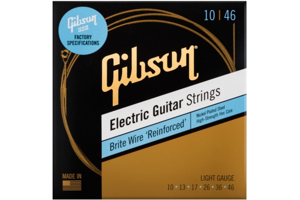 SEG-BWR10 Brite Wire Reinforced Electric Guitar Strings 10-46 Light