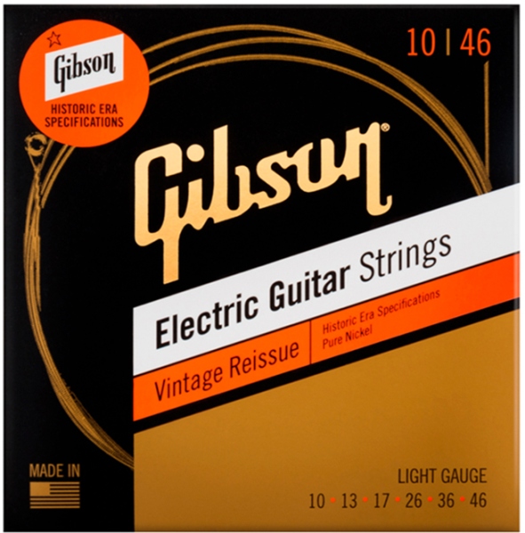Gibson SEG-HVR10 Vintage Reissue Electric Guitar Strings 10-46 Light