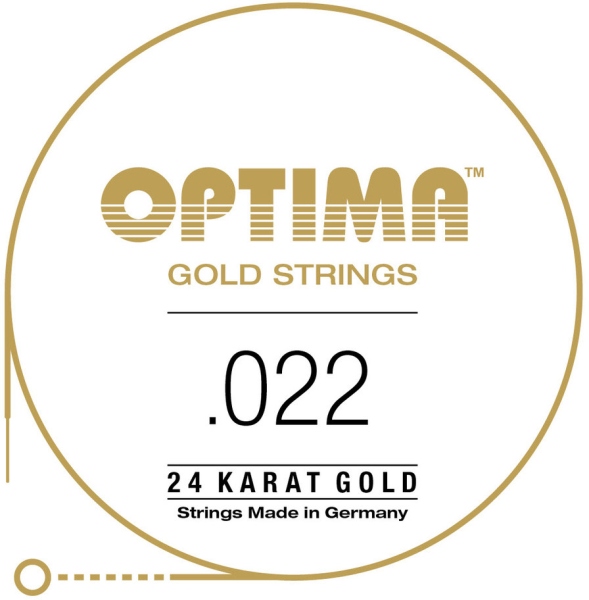 Optima  Gold strings round wound D4 .022w