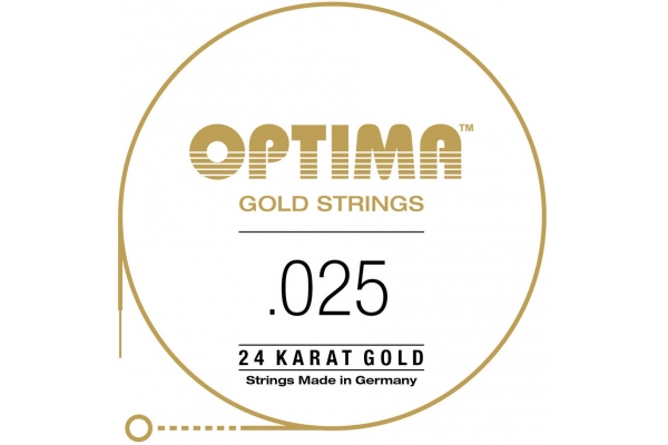Optima Gold strings round wound D4 .025w