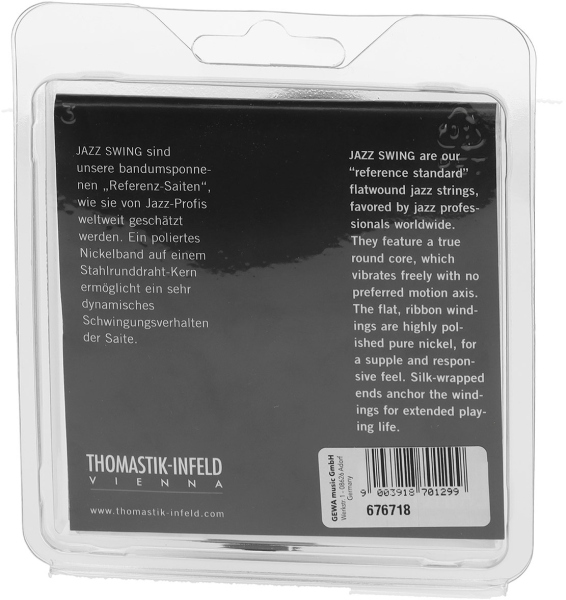 Thomastik Jazz Swing Series Nickel Flat Wound Set 011 flatwound tin plated