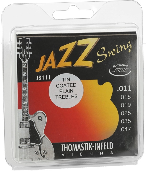 Thomastik Jazz Swing Series Nickel Flat Wound Set 011 flatwound tin plated