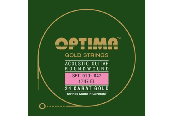 Optima Acoustic Round wound 24K 1747EL