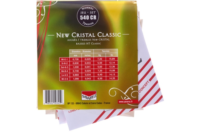 Corzi de chitara clasică Savarez New Cristal Classic 540CR