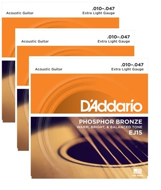 Daddario EJ15-3D Ph. Bronze Ex.Light 10-47