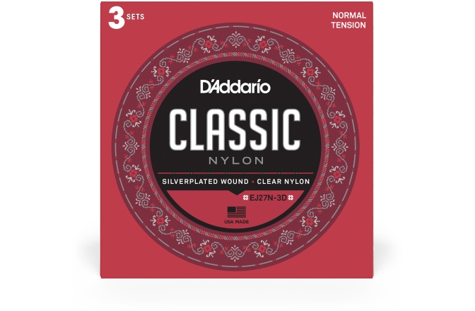 Corzi pentru chitară clasică Daddario EJ27N-3D Student Normal