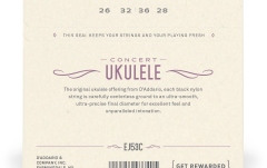 Corzi ukulele  Daddario EJ53C Pro-Arté Rectified Hawaiian-Concert