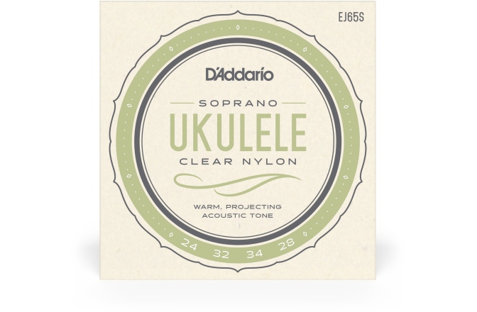 Corzi ukulele Daddario EJ65S Pro-Arté Custom Soprano