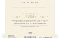 Corzi ukulele Daddario EJ65S Pro-Arté Custom Soprano