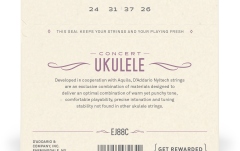 Corzi ukulele Daddario EJ88C Nyltech Concert