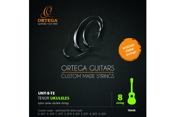 Ortega Nylon Ukulele Strings - 8 pcs. for Tenor Skale Ukuleles