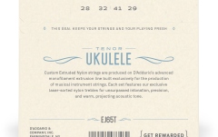 Corzi ukulele tenor Daddario EJ65T Pro-Arté