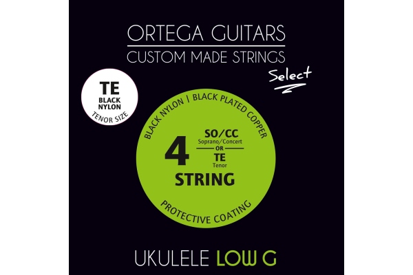 Ortega CM Tenor Low-G Set Black Nylon