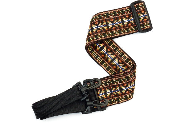 Daddario Woven Banjo Strap Hootenanny Yellow and Brown